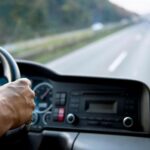 commercial truck driving