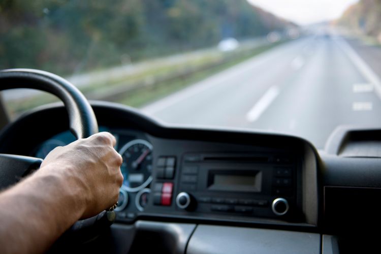commercial truck driving